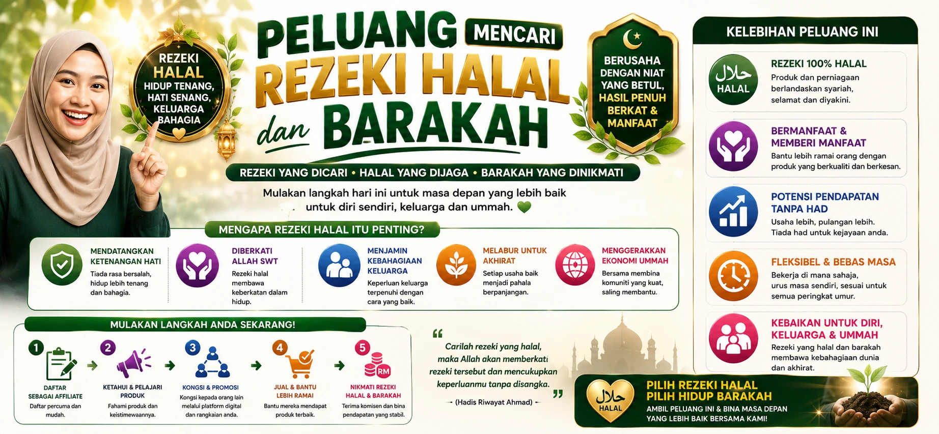 Mencari rezeki halal dan barakah